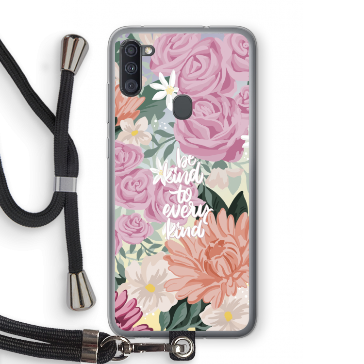 Kindness matters: Samsung Galaxy A11 Transparant Hoesje met koord