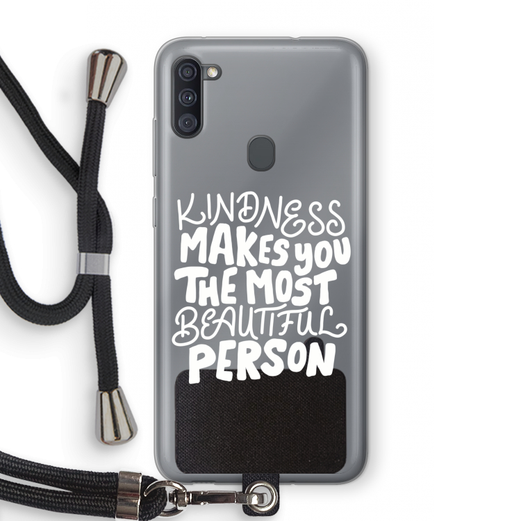 The prettiest: Samsung Galaxy A11 Transparant Hoesje met koord