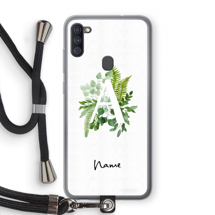 Green Brush: Samsung Galaxy A11 Transparant Hoesje met koord