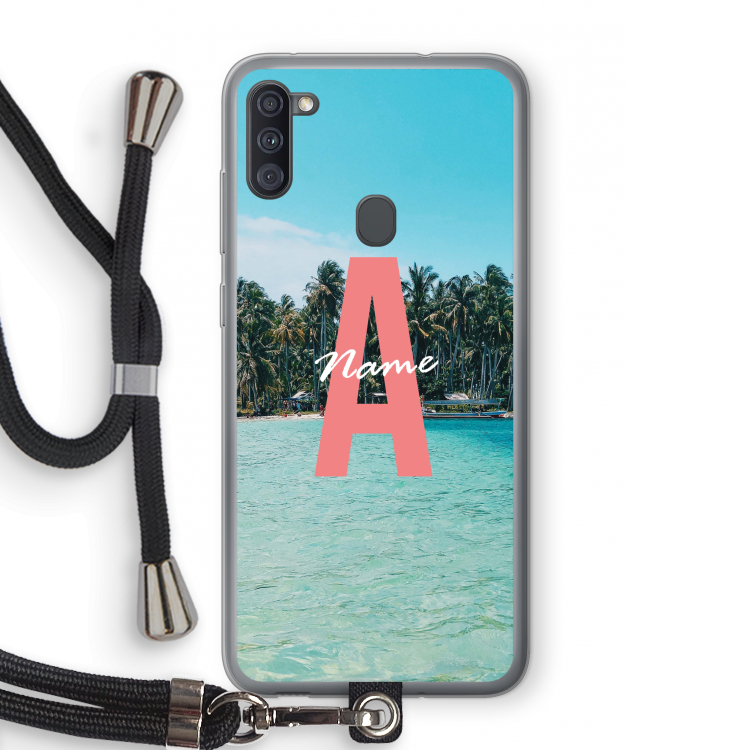 Pacific Dream: Samsung Galaxy A11 Transparant Hoesje met koord