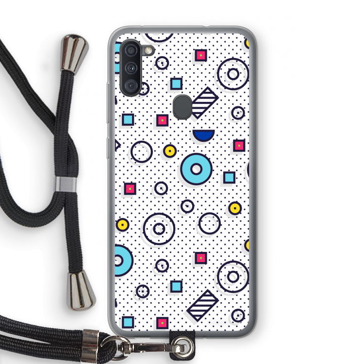 8-bit N°9: Samsung Galaxy A11 Transparant Hoesje met koord