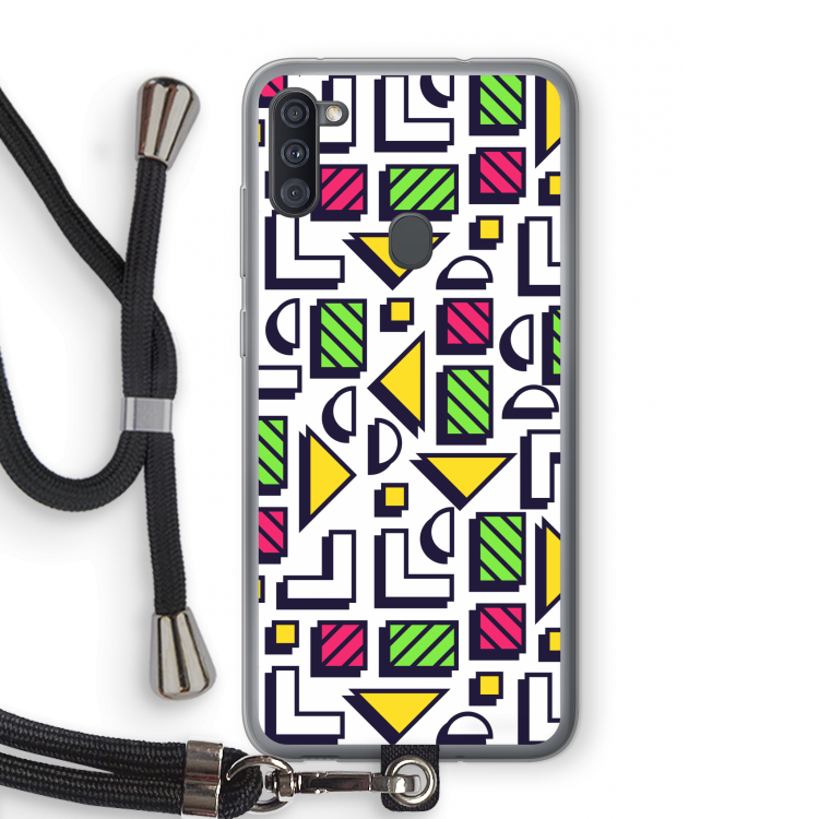 8-bit N°4: Samsung Galaxy A11 Transparant Hoesje met koord