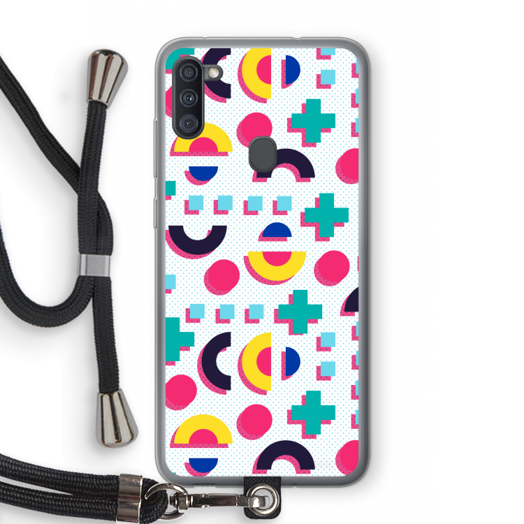 8-bit N°2: Samsung Galaxy A11 Transparant Hoesje met koord