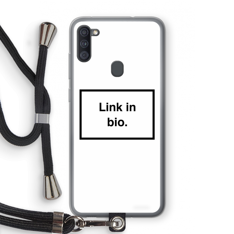Link in bio: Samsung Galaxy A11 Transparant Hoesje met koord
