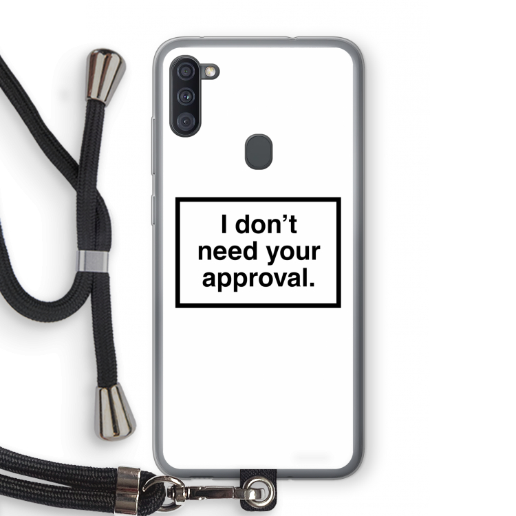 Don't need approval: Samsung Galaxy A11 Transparant Hoesje met koord