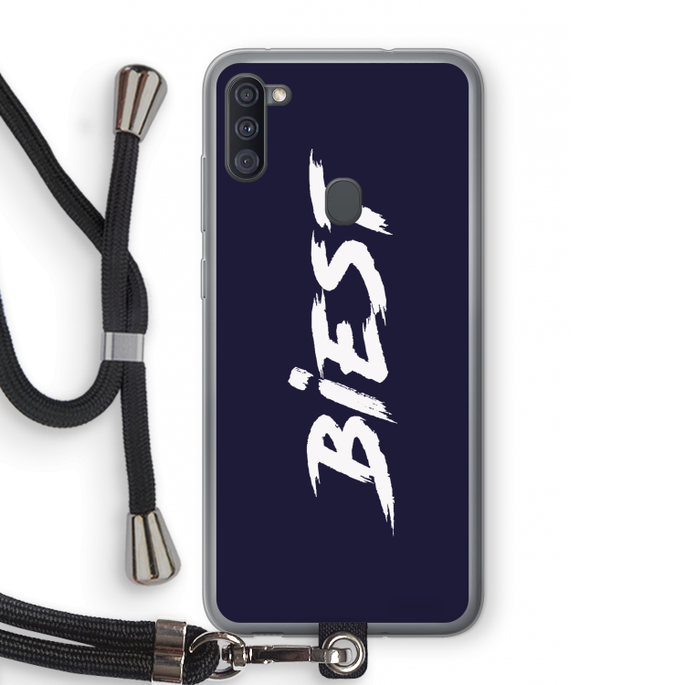 Biest: Samsung Galaxy A11 Transparant Hoesje met koord