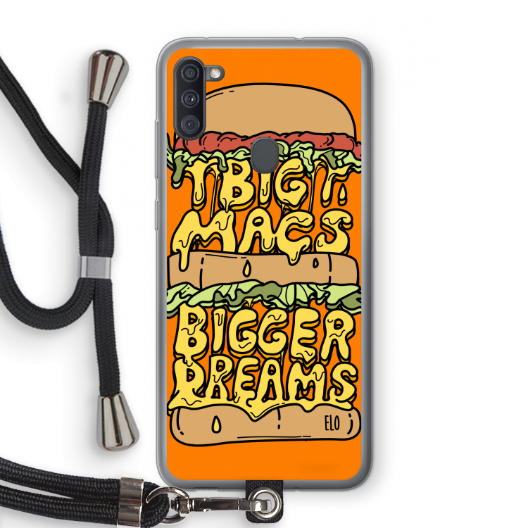 Big Macs Bigger Dreams: Samsung Galaxy A11 Transparant Hoesje met koord