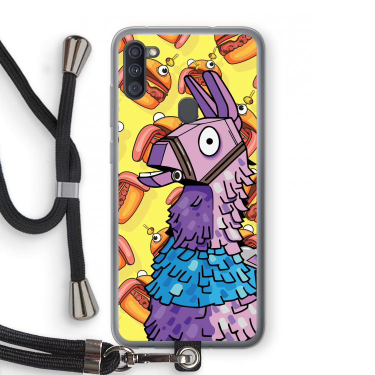 Loot Burger: Samsung Galaxy A11 Transparant Hoesje met koord