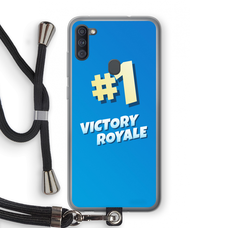 Victory Royale: Samsung Galaxy A11 Transparant Hoesje met koord