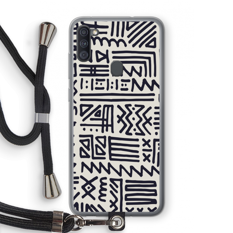 Marrakech print: Samsung Galaxy A11 Transparant Hoesje met koord
