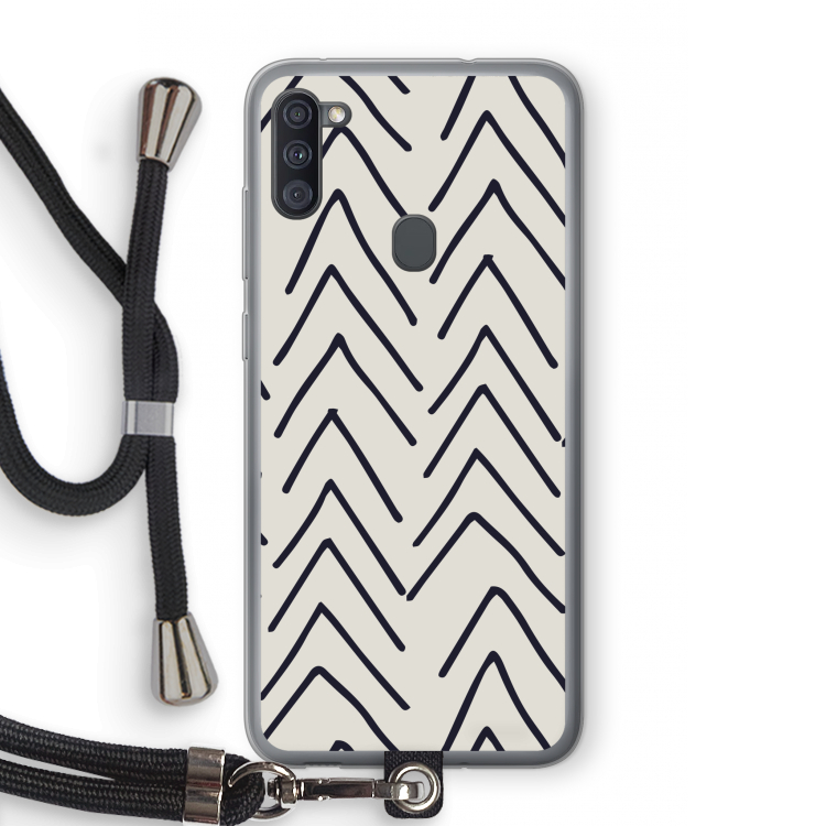 Marrakech Arrows: Samsung Galaxy A11 Transparant Hoesje met koord