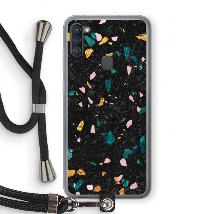 Terrazzo N°10: Samsung Galaxy A11 Transparant Hoesje met koord