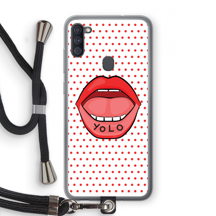 Yolo Denise: Samsung Galaxy A11 Transparant Hoesje met koord