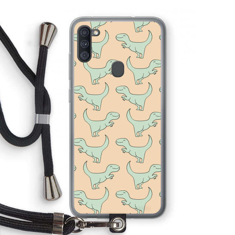 Dinos: Samsung Galaxy A11 Transparant Hoesje met koord