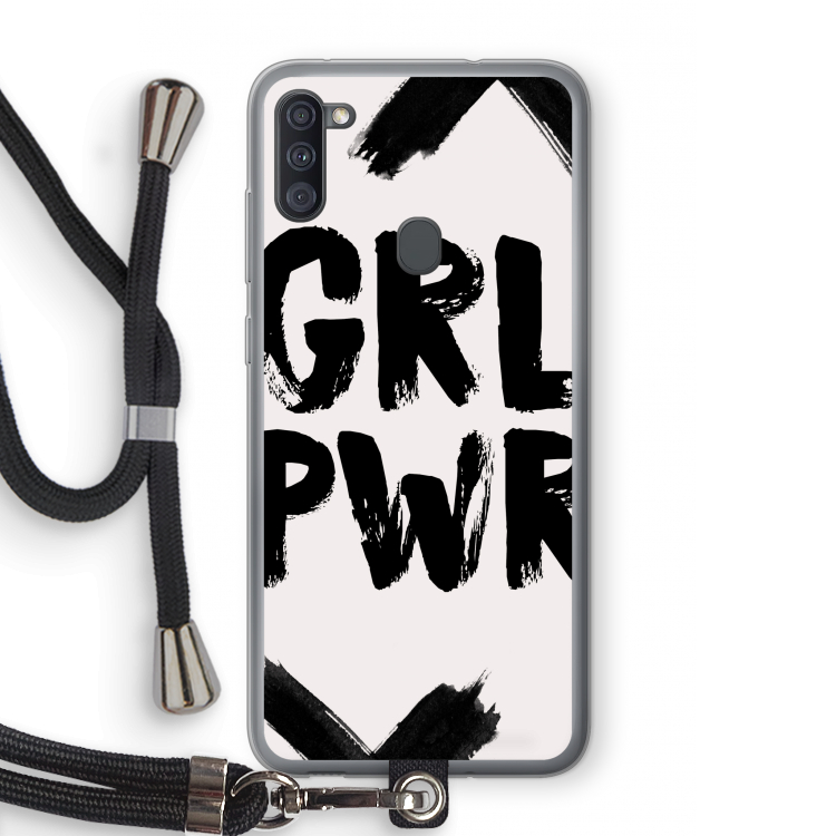 Girl Power #2: Samsung Galaxy A11 Transparant Hoesje met koord