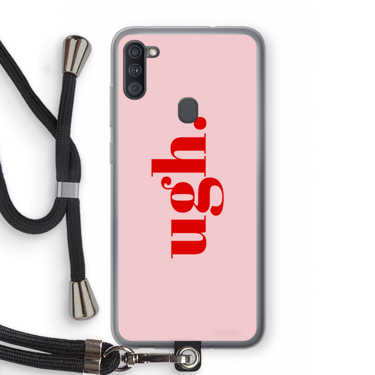 Ugh: Samsung Galaxy A11 Transparant Hoesje met koord