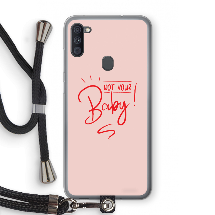 Not Your Baby: Samsung Galaxy A11 Transparant Hoesje met koord