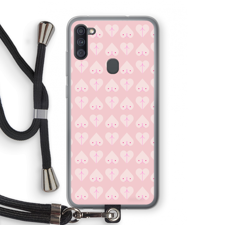 Ass 'n Titties: Samsung Galaxy A11 Transparant Hoesje met koord