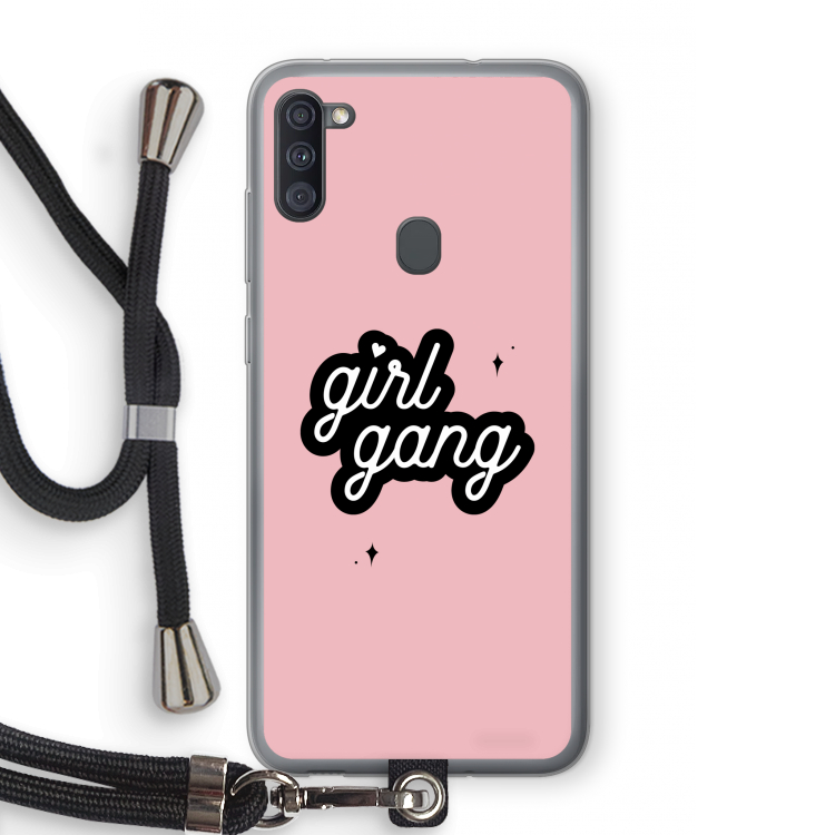 Girl Gang: Samsung Galaxy A11 Transparant Hoesje met koord