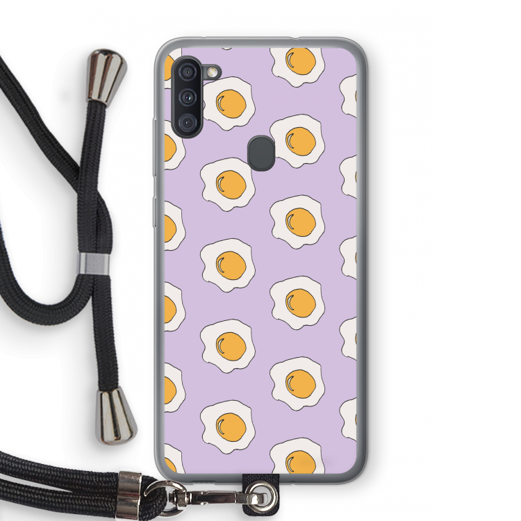 Bacon to my eggs #1: Samsung Galaxy A11 Transparant Hoesje met koord