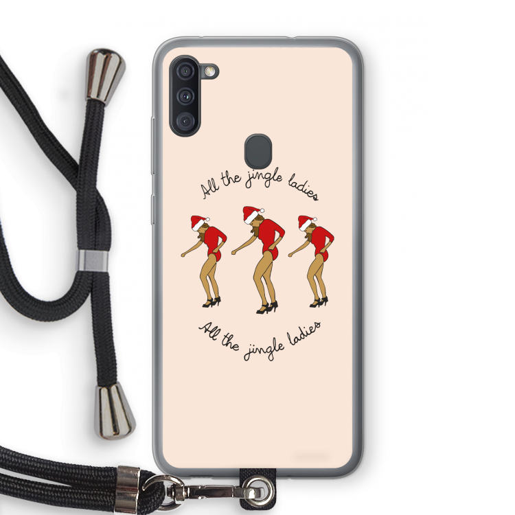 Jingle Ladies: Samsung Galaxy A11 Transparant Hoesje met koord