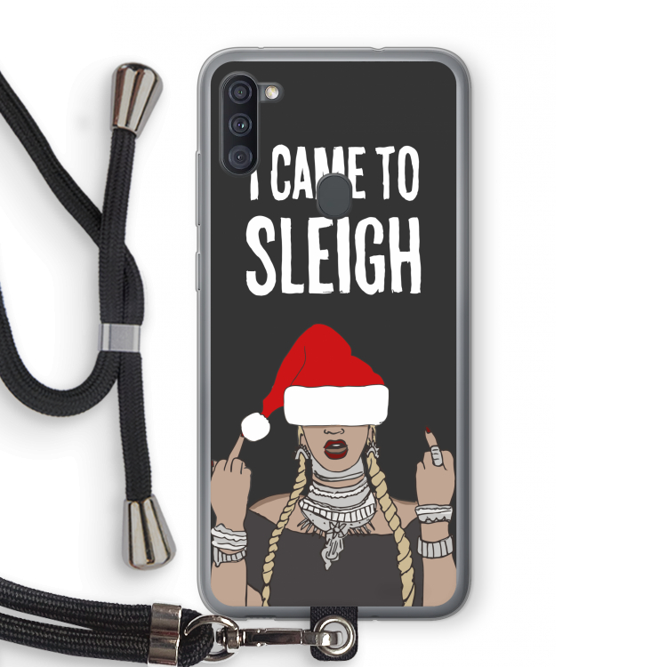 Came To Sleigh: Samsung Galaxy A11 Transparant Hoesje met koord