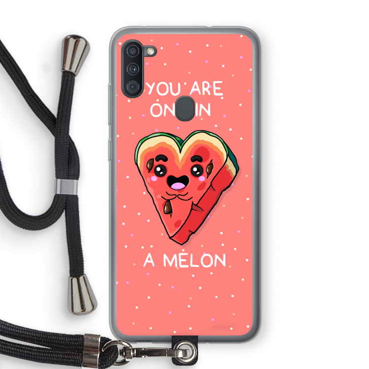 One In A Melon: Samsung Galaxy A11 Transparant Hoesje met koord