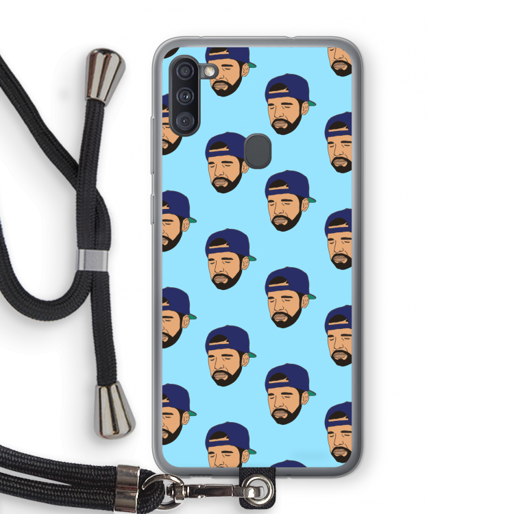 Drake Away: Samsung Galaxy A11 Transparant Hoesje met koord