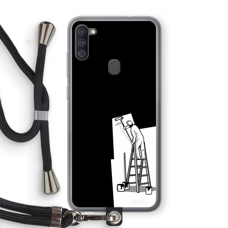 Musketon Painter: Samsung Galaxy A11 Transparant Hoesje met koord