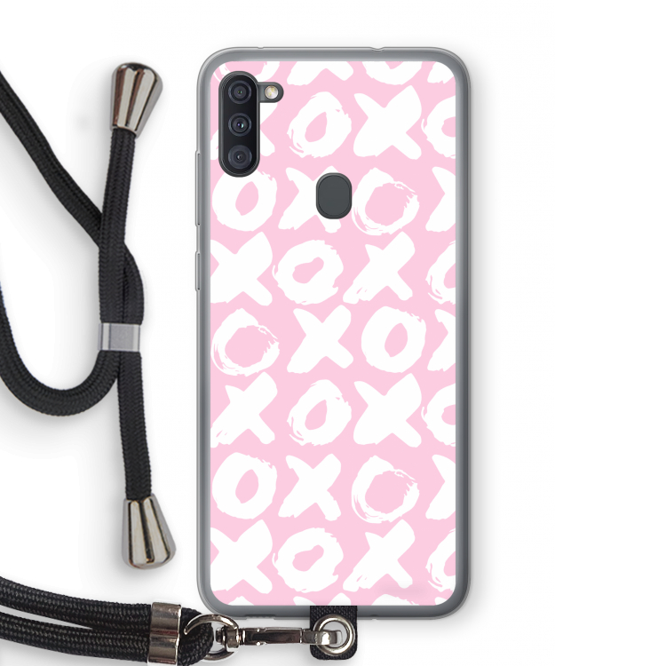 XOXO: Samsung Galaxy A11 Transparant Hoesje met koord