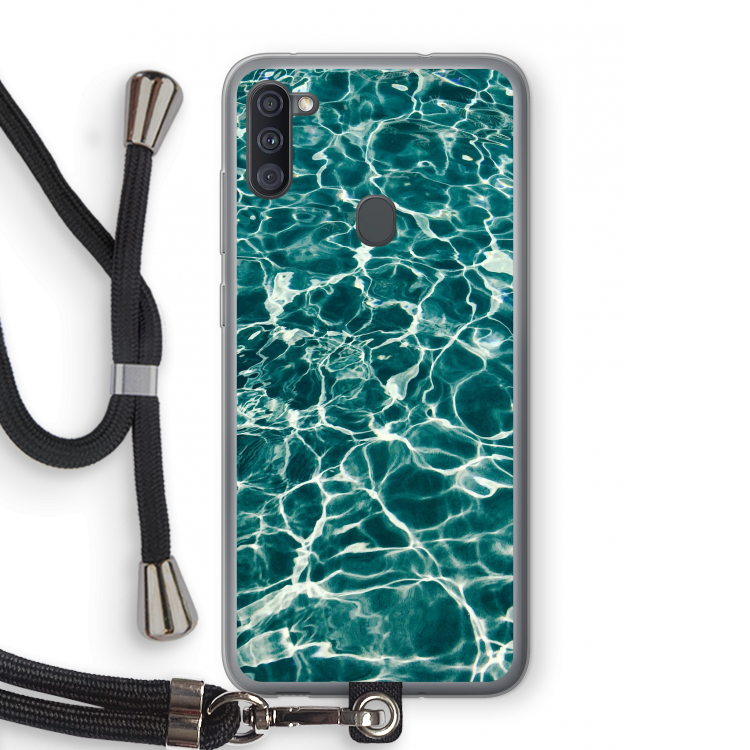 Weerkaatsing water: Samsung Galaxy A11 Transparant Hoesje met koord