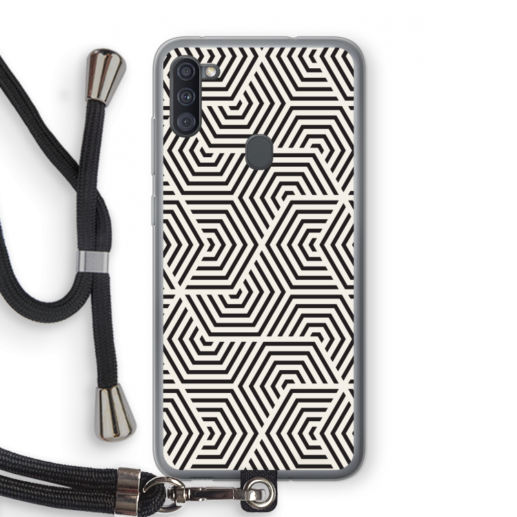 Magic pattern: Samsung Galaxy A11 Transparant Hoesje met koord