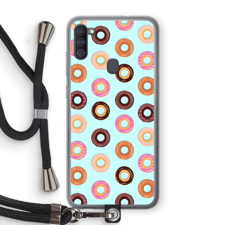 Donuts: Samsung Galaxy A11 Transparant Hoesje met koord