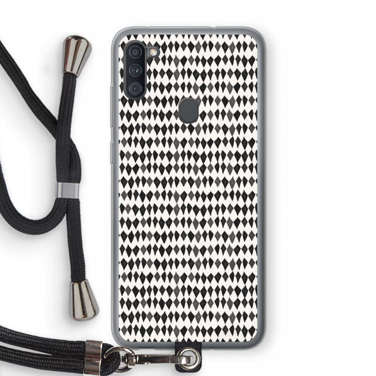 Crazy shapes: Samsung Galaxy A11 Transparant Hoesje met koord