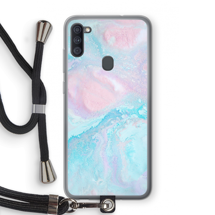 Fantasie pastel: Samsung Galaxy A11 Transparant Hoesje met koord