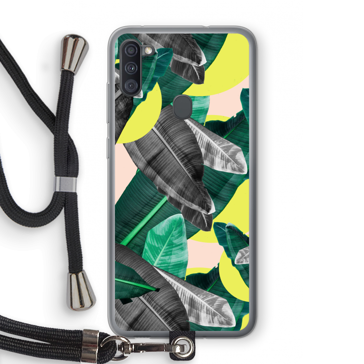 Fantasie jungle: Samsung Galaxy A11 Transparant Hoesje met koord