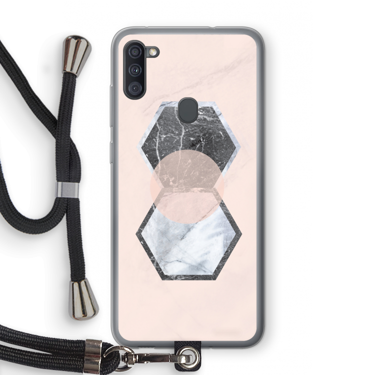 Creatieve toets: Samsung Galaxy A11 Transparant Hoesje met koord