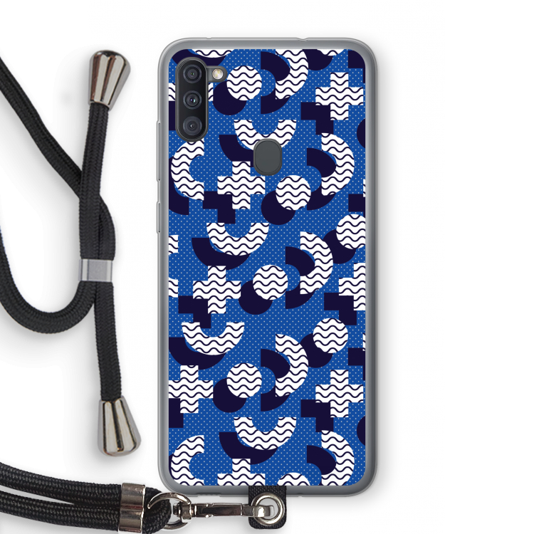 8-bit N°5: Samsung Galaxy A11 Transparant Hoesje met koord