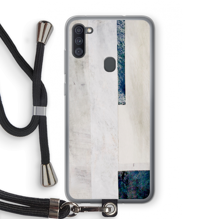 Meet you there: Samsung Galaxy A11 Transparant Hoesje met koord