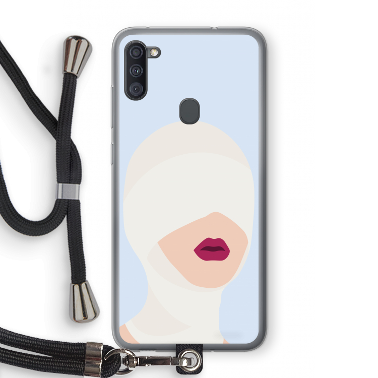 Incognito: Samsung Galaxy A11 Transparant Hoesje met koord