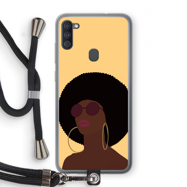 Golden hour: Samsung Galaxy A11 Transparant Hoesje met koord