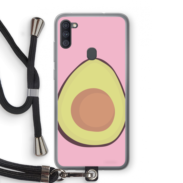 Avocado: Samsung Galaxy A11 Transparant Hoesje met koord