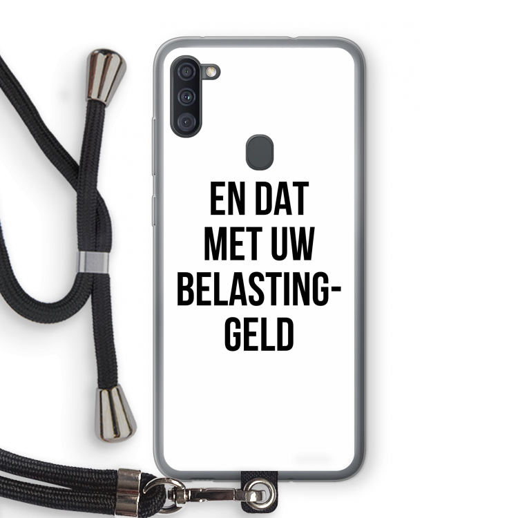 Belastinggeld: Samsung Galaxy A11 Transparant Hoesje met koord