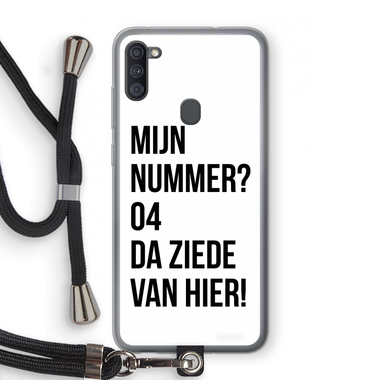 Da ziede van hier: Samsung Galaxy A11 Transparant Hoesje met koord