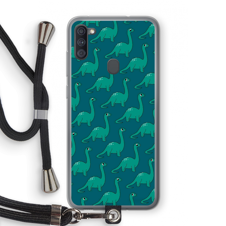 Diplodocus: Samsung Galaxy A11 Transparant Hoesje met koord