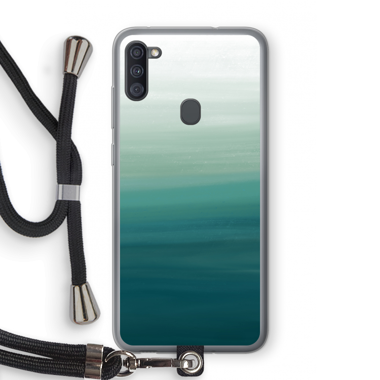 Ocean: Samsung Galaxy A11 Transparant Hoesje met koord