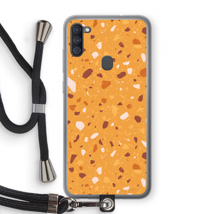 Terrazzo N°24: Samsung Galaxy A11 Transparant Hoesje met koord