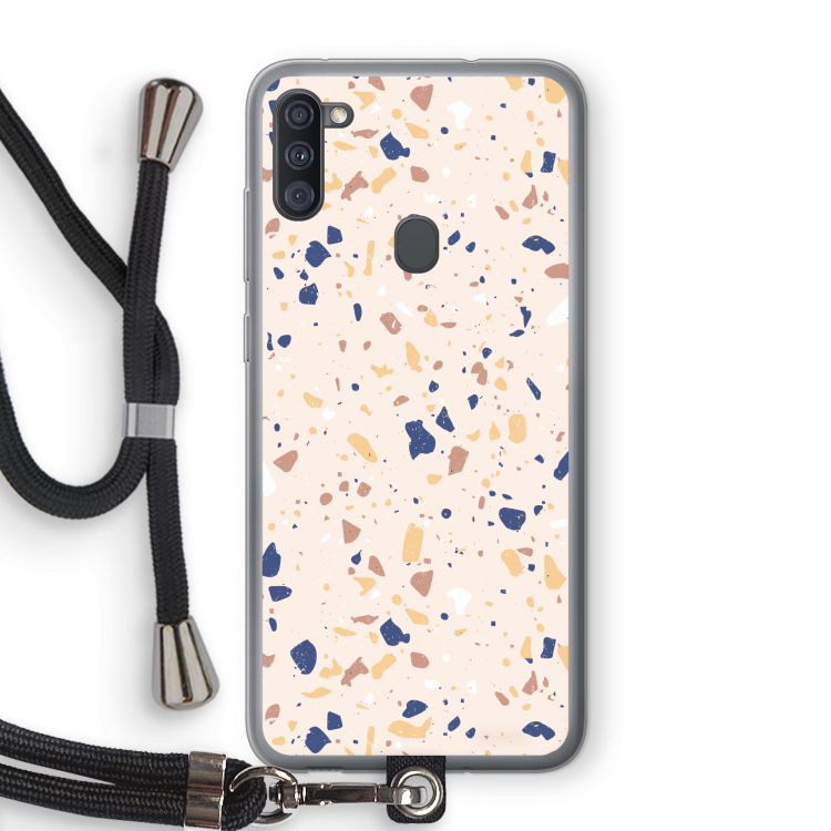 Terrazzo N°23: Samsung Galaxy A11 Transparant Hoesje met koord