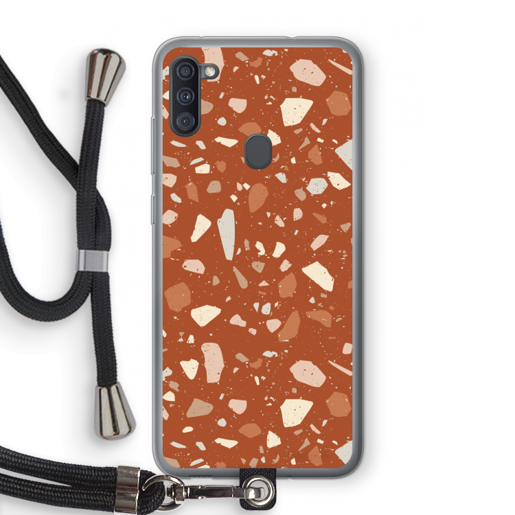 Terrazzo N°22: Samsung Galaxy A11 Transparant Hoesje met koord