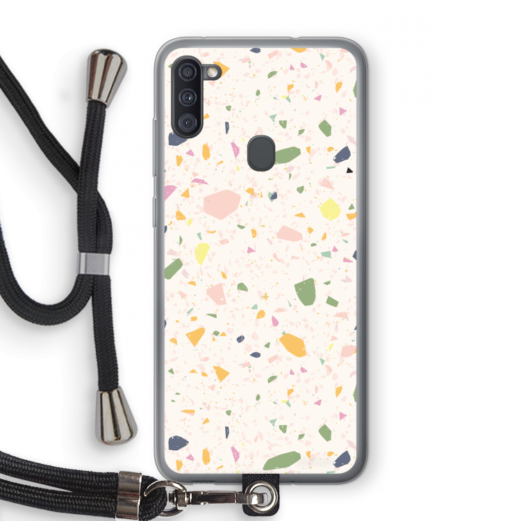 Terrazzo N°21: Samsung Galaxy A11 Transparant Hoesje met koord